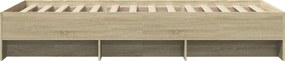 vidaXL Σκελετός Κρεβατιού Sonoma Δρυς 80 x 200 cm Επεξεργασμένο Ξύλο