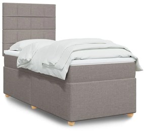 ΚΡΕΒΑΤΙ BOXSPRING ΜΕ ΣΤΡΩΜΑ TAUPE 80X200 ΕΚ. ΥΦΑΣΜΑΤΙΝΟ 3291111