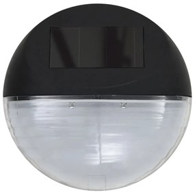 vidaXL Φωτιστικά Εξωτερικού Χώρου Επιτοίχια 24 τεμ LED Στρογγυλά Μαύρα