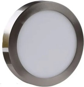 Led panel inox στρογγυλό εξωτερικό 24W 230V 6000k ψυχρό λευκό φως 120° 1920lm