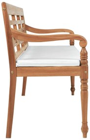 vidaXL Παγκάκι Batavia 150 εκ. από Ξύλο Teak με Μαξιλάρια