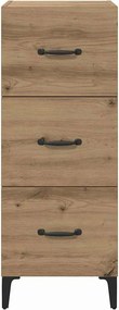 vidaXL Πλαϊνό γραφείο με συρτάρι Artisan Oak 34,5 x 34 x 90 εκ.