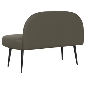 vidaXL Δερμάτινος Πάγκος με Πλάτη Γκρι 110 x 60 x 76 cm Τεχνητό Δέρμα