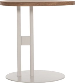 Βοηθητικό τραπέζι Alper MDF sonoma-μέταλλο λευκό 50x50x51εκ
