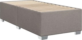 vidaXL Κρεβάτι Boxspring με Στρώμα Taupe 90x200 εκ. Υφασμάτινο