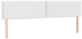 Κεφαλάρι Κρεβατιού LED Λευκό 180x5x78/88 εκ. Συνθετ. Δέρμα 3121575