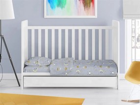 Σετ Σεντόνια 3τμχ Βαμβακερά Κούνιας 120x160εκ. Sweet Dreams 552 Grey Dimcol