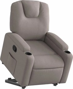 vidaXL Πολυθρόνα Ανακλινόμενη με Ανύψωση Χρώμα Taupe Υφασμάτινη