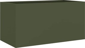 vidaXL Ζαρντινιέρα Λαδί 62x30x29 εκ. από Χάλυβα
