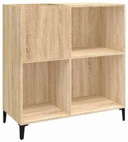 vidaXL Δισκοθήκη Sonoma Δρυς 84,5 x 38 x 89 εκ. από Επεξεργασμένο Ξύλο