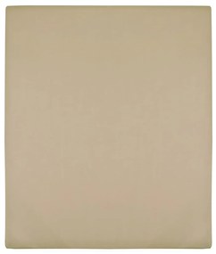 Σεντόνια με Λάστιχο 2 τεμ. Taupe 140x200 εκ. Βαμβακερό Ζέρσεϊ