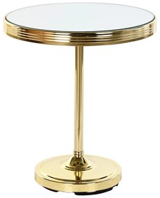 Βοηθητικό Τραπέζι DKD Home Decor Καθρέφτης Χρυσό Ορείχαλκος (42,5 x 42,5 x 49 cm)