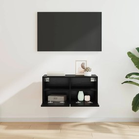 VidaXL Ντουλάπι Τηλεόρασης Τοίχου 60 x 30 x 30 cm Μαύρη Οξυά
