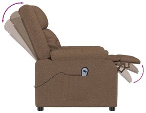 vidaXL Πολυθρόνα με Ανύψωση Καφέ Υφασμάτινη