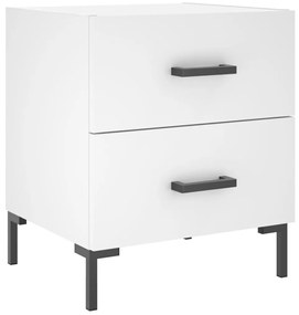 vidaXL Κομοδίνο Λευκό 40 x 35 x 47,5 εκ. από Επεξεργασμένο Ξύλο
