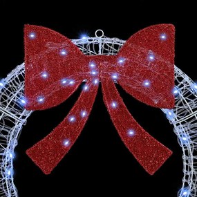 vidaXL Στεφάνι με 150 LED Ψυχρό λευκό 120 cm Ακρυλικό