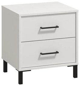 Bedside Τable Vienne NO2F White 48x40x52 cm