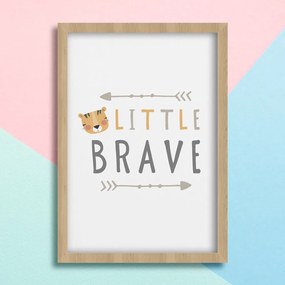 Παιδικό Πόστερ Little Brave KD114 30cm x 40cm Λευκό Κάδρο (με πόστερ)
