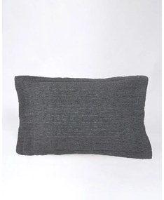 Διακοσμητική Oxford Μαξιλαροθήκη Nairi 50x70+3cm Ανθρακί