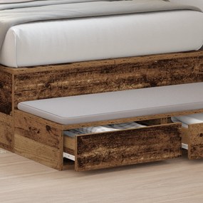 vidaXL Συρτάρια Κρεβαταρίου από Παλιό Ξύλο 90x36,5x16,5 εκ Κατασκευασμένα από Ξύλο
