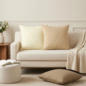 vidaXL Κάλυμμα Μαξιλαριού 6 pcs HEERLEN Κρεμ 45 x 45 cm Πολυεστέρας
