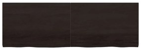 vidaXL Επιφάνεια Τραπεζιού Σκούρο Καφέ 180x60x(2-4)εκ Επεξ. Μασίφ Δρυς