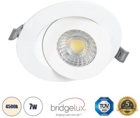 Χωνευτό LED Κινούμενο Spot Downlight Φυσικό Λευκό / Λευκό LEXIS JOINT 60990 Globostar-60990-Λευκό 60990