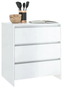 vidaXL Μπουφές Γυαλιστερό Λευκό 70x41x75 εκ. Επεξεργασμένο Ξύλο