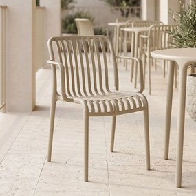 Πολυθρόνα Zoi pakoworld pp cappuccino 54x57.5x79εκ