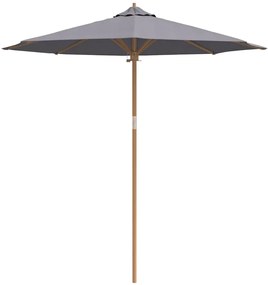 vidaXL Ομπρέλα Κήπου Σκούρο γκρι 240 x 240 x 260 εκ. Μπαμπού