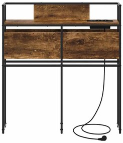 vidaXL Κεφαλάρι Αποθήκης Καπνιστή δρυς 75 cm Επεξεργασμένο ξύλο