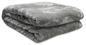 Κουβέρτα βελούδινη Iris Grey Υπέρδιπλη (220x240)