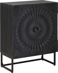 vidaXL Πλαϊνό γραφείο Μαύρο 55 x 30 x 70 εκ.