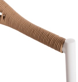 ΠΟΛΥΘΡΟΝΑ BERG HM6284.01 ΑΛΟΥΜΙΝΙΟ &amp; TEXTILENE ΛΕΥΚΟ--P.E.TWISTED RATTAN 55x56x79Υεκ (1 Τεμμάχια)