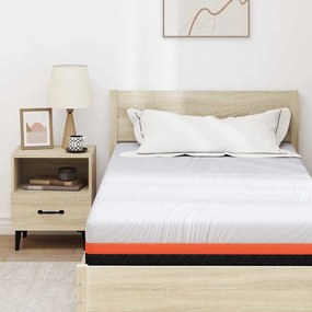 vidaXL Στρώμα Λευκό και Μαύρο 90 x 200 cm Ζακάρ ύφασμα