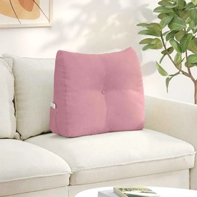 vidaXL Μαξιλάρι Πλάτης Ροζ 60 x 24 x 50 εκ Βελούδο