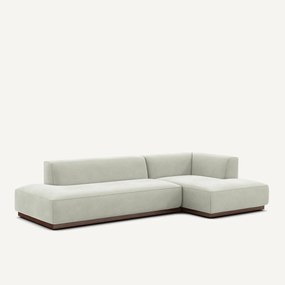 Γωνιακός καναπές δεξιός XL από βελούδο stonewashed, JACOPO