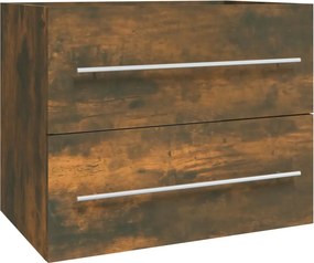 vidaXL Ντουλάπι Νιπτήρα Καπνιστή Δρυς 60 x 38,5 x 48 εκ. Επεξεργ. Ξύλο