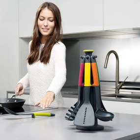 Σετ μαγειρικών σκευών Joseph Joseph 10118 Elevate™, 7 τεμάχια, 200 °C, χωρίς BPA, βάση στήριξης, πολύχρωμο