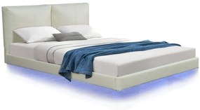 Κρεβάτι Floating Style Jessie Με Led (Για Στρώμα 160x200cm) 234-000012 216x162x118,5cm Ecru Διπλό