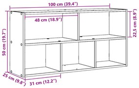 ΡΑΦΙΕΡΑ ΤΟΙΧΟΥ ΓΚΡΙ ΣΚΥΡΟΔΕΜΑΤΟΣ 100X25X50 ΕΚ. ΑΠΟ ΕΠΕΞ. ΞΥΛΟ 853275