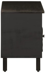 vidaXL Έπιπλο Τηλεόρασης Μαύρο 80 x 33 x 46 εκ. από Μασίφ Ξύλο Μάνγκο