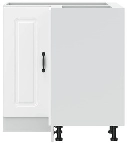 vidaXL Γωνιακό ντουλάπι βάσης κουζίνας Kalmar Λευκό Επεξεργασμένο Ξύλο