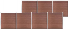 vidaXL Πάνελ Περίφραξης Καφέ 1218 x 186 εκ. από WPC