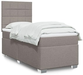 ΚΡΕΒΑΤΙ BOXSPRING ΜΕ ΣΤΡΩΜΑ TAUPE 100 X 200 ΕΚ. ΥΦΑΣΜΑΤΙΝΟ 3292703