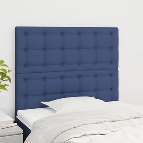 vidaXL Κεφαλάρι Μπλε 100x5x118/128 εκ. Ύφασμα