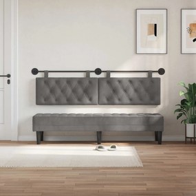 vidaXL Κρεμαστό Κεφαλάρι Σκούρο Γκρι Βελούδο