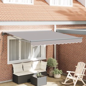 vidaXL Σκηνίτσα Αναδιπλούμενη Ανοιχτό γκρι 350x250 εκ