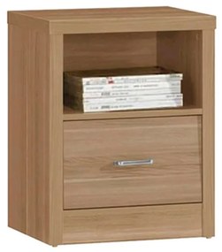 CALIBER Κομοδίνο με 1 Συρτάρι 1 Ράφι, Απόχρωση Sonoma Oak 47x39x60cm Ε7387