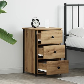 vidaXL Artisan Oak Κομοδίνα Artisan Oak Επεξεργασμένο Ξύλο Συμπαγές